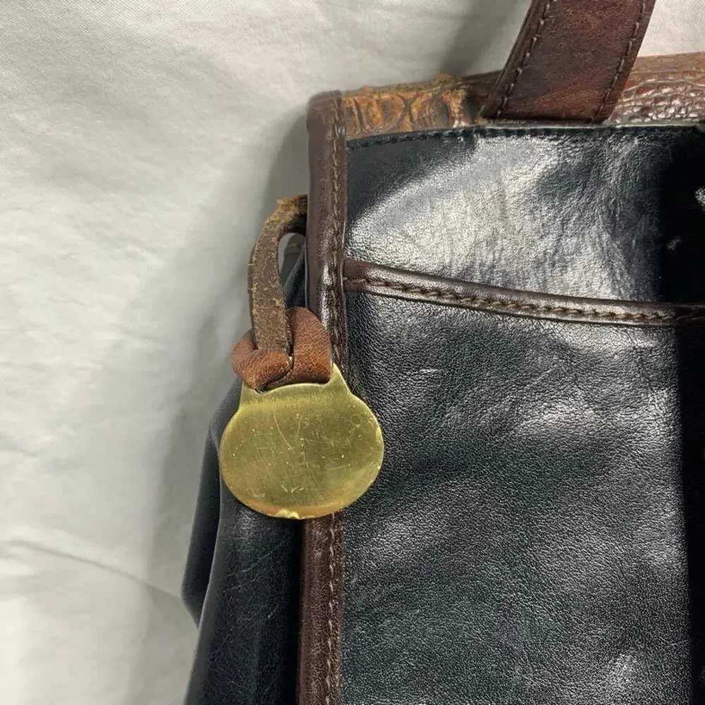 Vintage Brahmin Croc embossed backpack